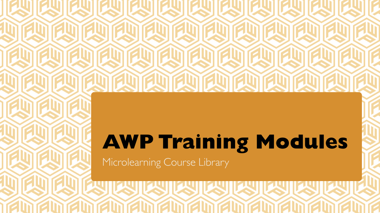 Microlearning Library for Advanced Work Packaging - AWP University